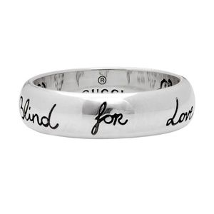Gucci Silver Blind for Love Ring